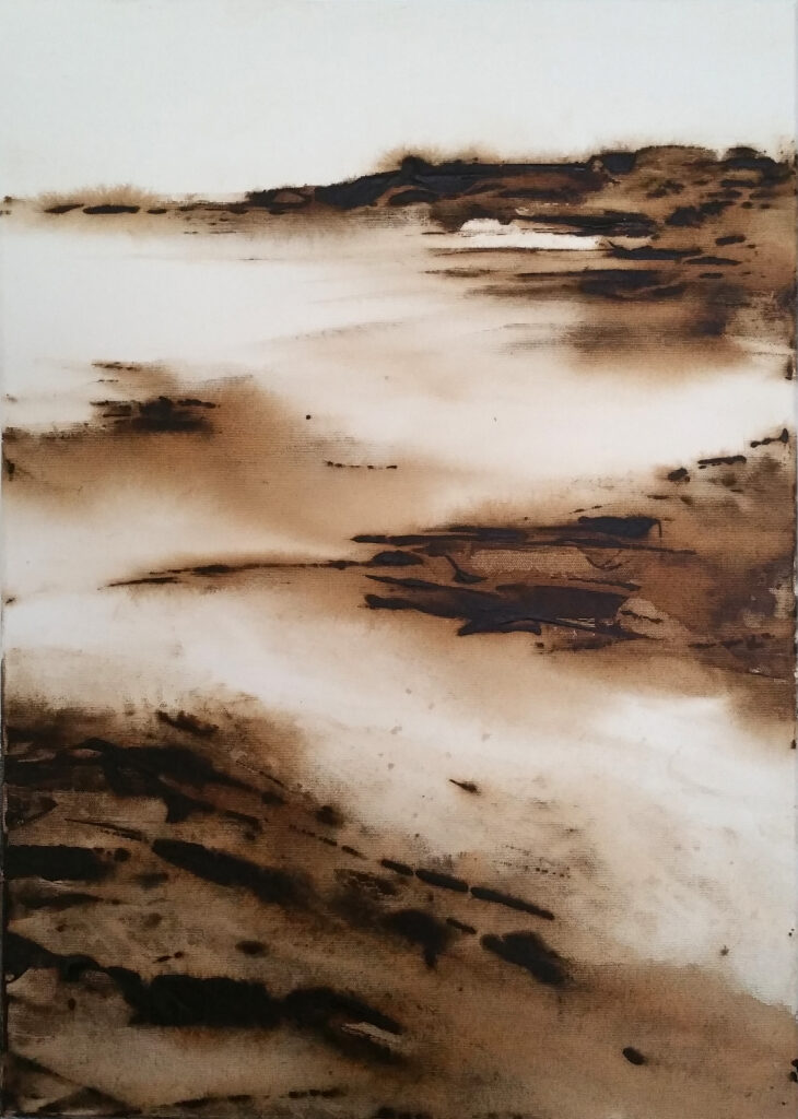 Landschaft (Moor/Nebel), 60 x 50 cm