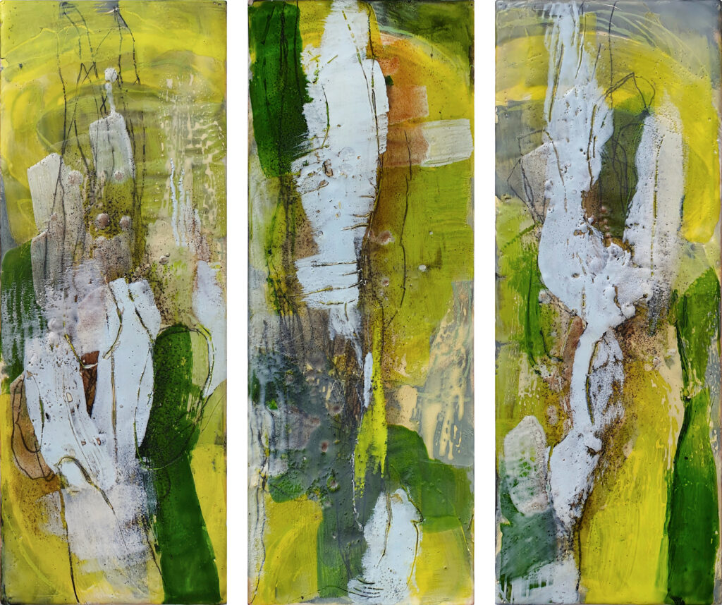 Gartenstücke 1-3, je 40 x 15 cm