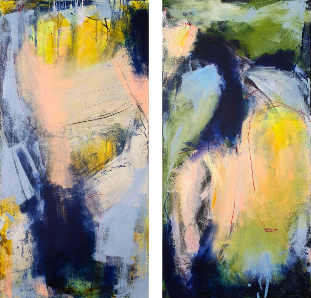 Sommernacht 1+2, je 120 x 60 cm